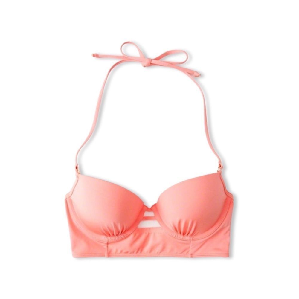 NWT A&F Push Up Plunge Bikini Bra Top 34C